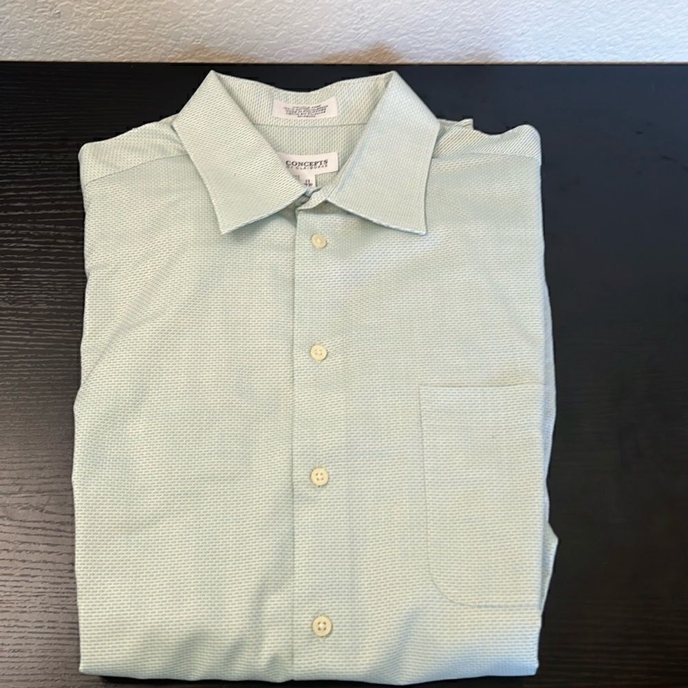 Men's Concepts by Claiborne Long Sleeve Button Down Collared Shirt ~ Size 17